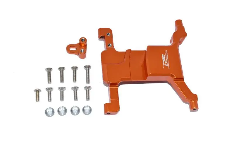 Aluminum Servo Mount For Axial 1:10 Scx10 Iii Jeep Wrangler Axi03007 / Jeep Gladiator Axi03006 - 15Pc Set Orange 1