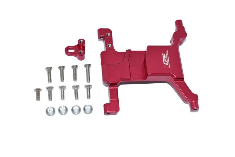 Aluminum Servo Mount For Axial 1:10 Scx10 Iii Jeep Wrangler Axi03007 / Jeep Gladiator Axi03006 - 15Pc Set Red 1