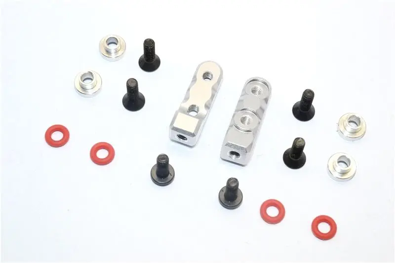Aluminum Servo Mount (M3 Thread, Length 8.5Mm) - 2Pc Set Silver 1