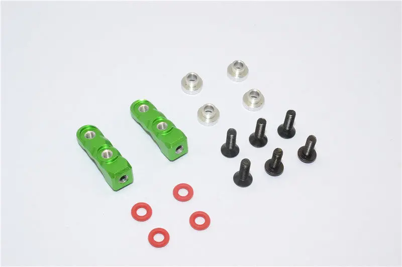 Aluminum Servo Mount (M3 Thread, Length 8.5Mm) - 2Pcs Set Green 1