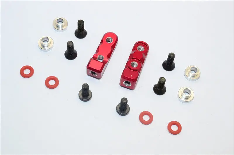 Aluminum Servo Mount (M3 Thread,  Length 8.5Mm) - 2Pcs Set Red 1