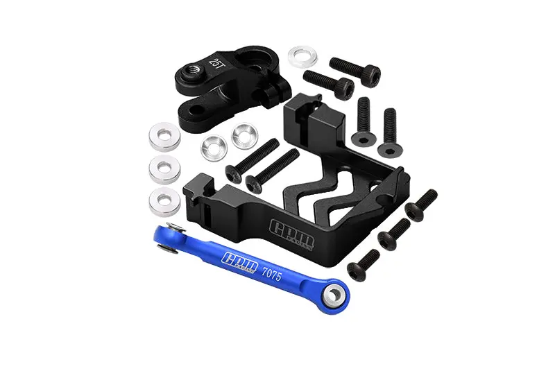 Aluminum Servo Mount + Tie Rod + 25T Servo Horn For Traxxas 1/10 Maxx 4Wd Monster Truck (89076-4) Upgrades - Black 1