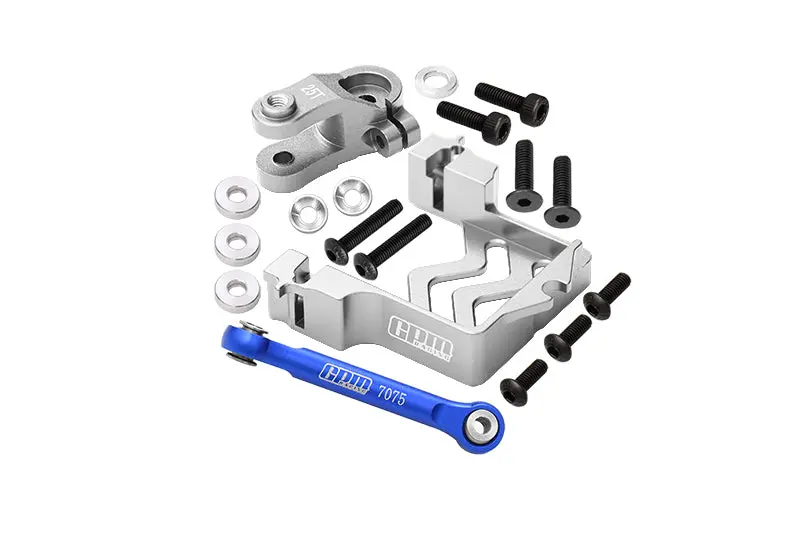 Aluminum Servo Mount + Tie Rod + 25T Servo Horn For Traxxas 1/10 Maxx 4Wd Monster Truck (89076-4) Upgrades - Silver 1
