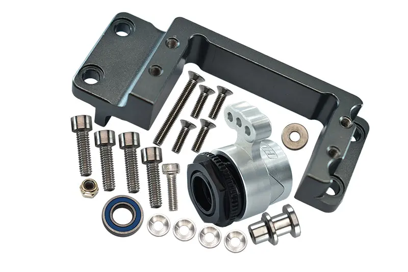 Aluminum Servo Mount+25T Aluminum Servo Horn With Built-In Spring For Arrma 1:5 Kraton 8S Blx / Outcast 8S Blx / Kraton Exb Roller -20Pc Set Gray Silver 1