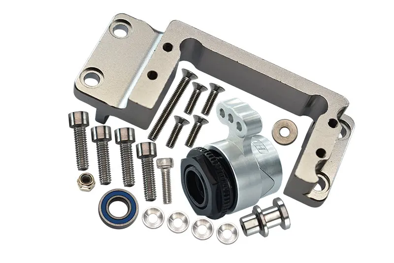 Aluminum Servo Mount+25T Aluminum Servo Horn With Built-In Spring For Arrma 1:5 Kraton 8S Blx / Outcast 8S Blx / Kraton Exb Roller -20Pc Set Silver 1