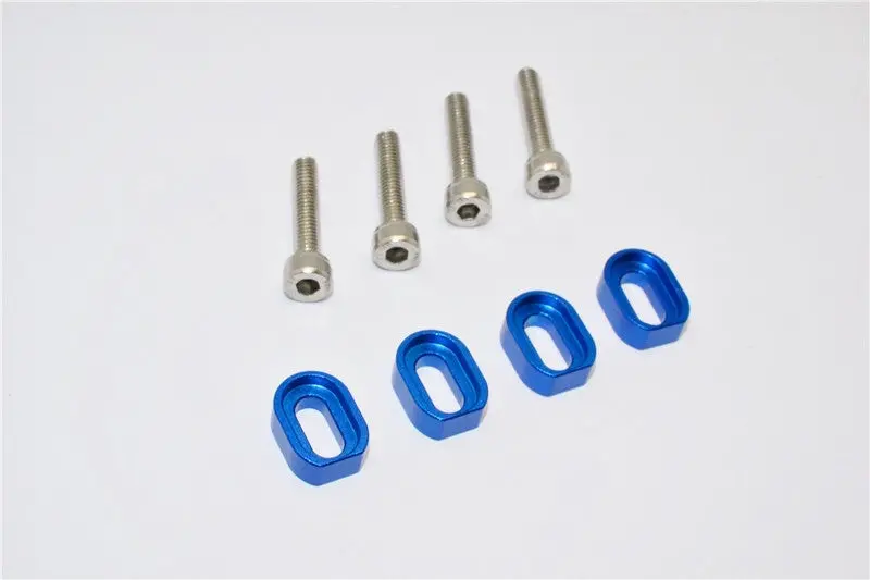 Aluminum Shims & Stainless Steel Screws For Traxxas 1:5 X Maxx 6S / X Maxx 8S / Xrt 8S Monster Truck Upgrades - 1 Set Blue 1