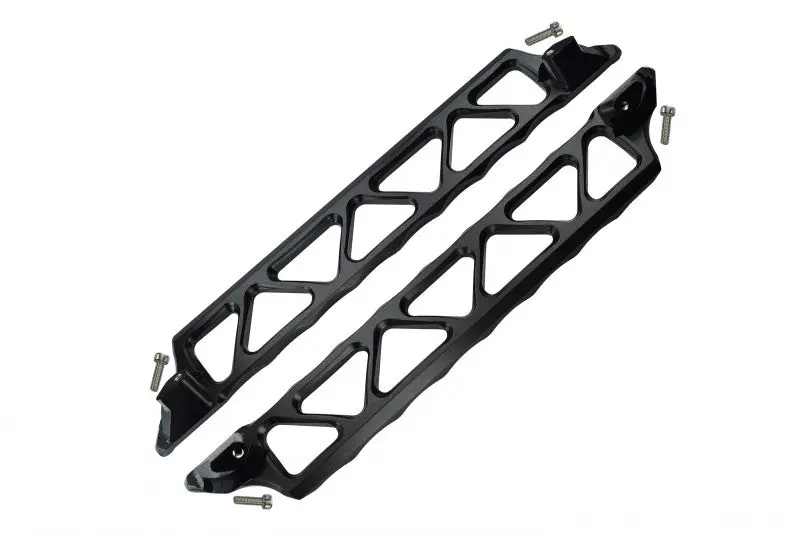 Aluminum Side Trail For Traxxas 1:5 X Maxx 6S / X Maxx 8S / Xrt 8S Monster Truck Upgrades - 2Pc Set Black 1