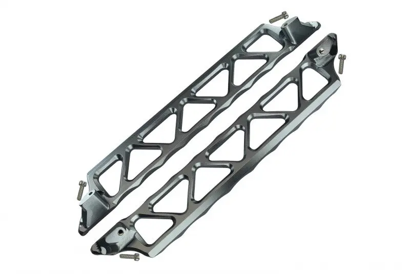 Aluminum Side Trail For Traxxas 1:5 X Maxx 6S / X Maxx 8S / Xrt 8S Monster Truck Upgrades - 2Pc Set Gray Silver 1