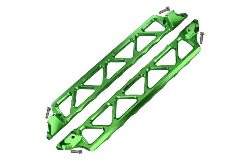Aluminum Side Trail For Traxxas 1:5 X Maxx 6S / X Maxx 8S / Xrt 8S Monster Truck Upgrades - 2Pc Set Green 1
