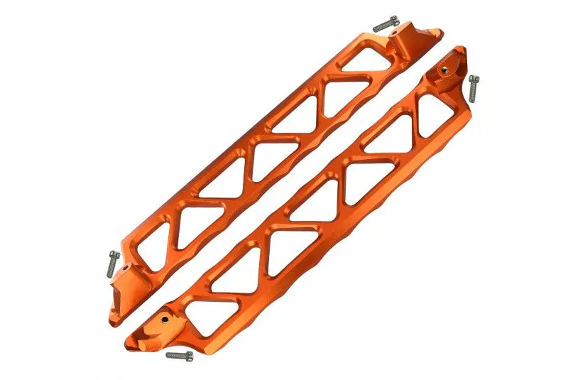 Aluminum Side Trail For Traxxas 1:5 X Maxx 6S / X Maxx 8S / Xrt 8S Monster Truck Upgrades - 2Pc Set Orange 1