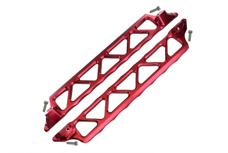 Aluminum Side Trail For Traxxas 1:5 X Maxx 6S / X Maxx 8S / Xrt 8S Monster Truck Upgrades - 2Pc Set Red 1