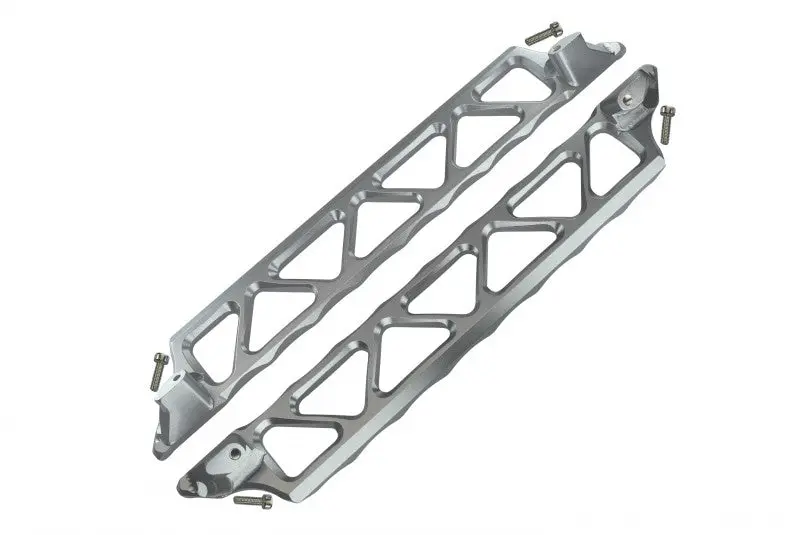 Aluminum Side Trail For Traxxas 1:5 X Maxx 6S / X Maxx 8S / Xrt 8S Monster Truck Upgrades - 2Pc Set Silver 1