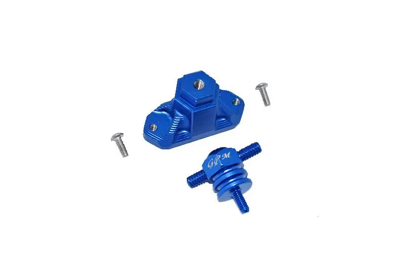 Aluminum Spare Tire Support Mount + Spare Tire Locking For 1:10 R/C Crawlers - 2Pc Set Blue 1