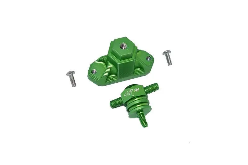 Aluminum Spare Tire Support Mount + Spare Tire Locking For 1:10 R/C Crawlers - 2Pc Set Green 1