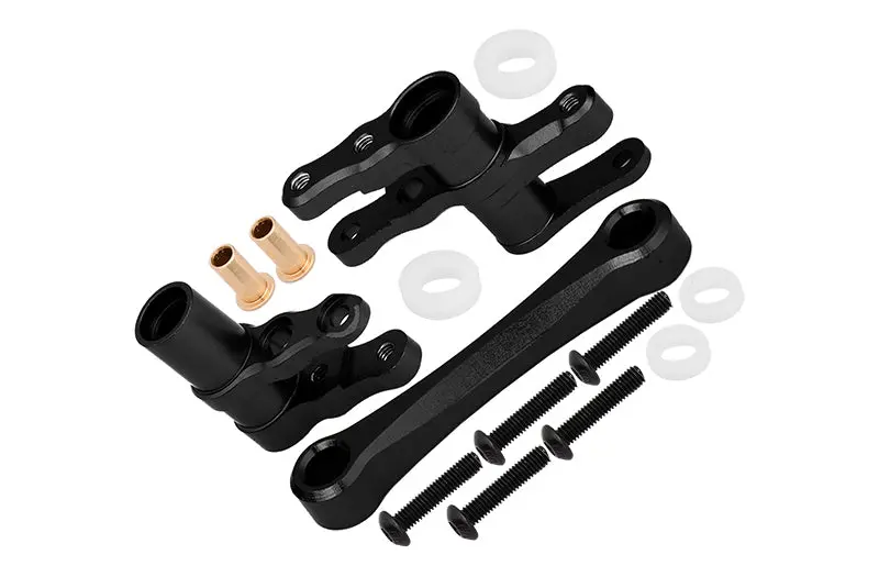 Aluminum Steering Assembly For 1/10 Traxxas Ford Gt 4-Tec 2.0 83056-4 / 4-Tec 3.0 93054-4 - 1 Set Black 1