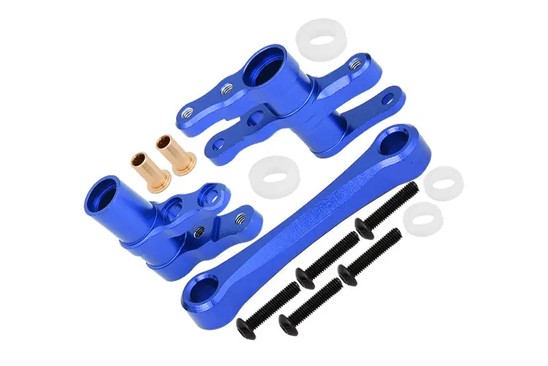 Aluminum Steering Assembly For 1/10 Traxxas Ford Gt 4-Tec 2.0 83056-4 / 4-Tec 3.0 93054-4 - 1 Set Blue 1
