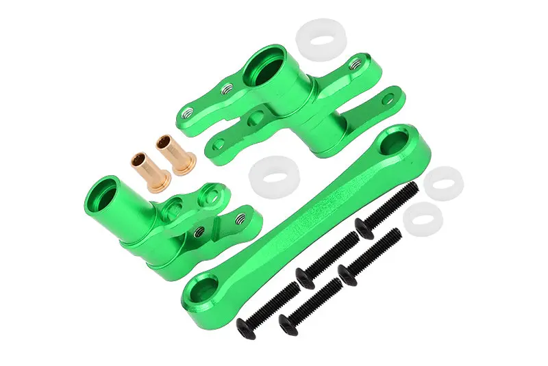 Aluminum Steering Assembly For 1/10 Traxxas Ford Gt 4-Tec 2.0 83056-4 / 4-Tec 3.0 93054-4 - 1 Set Green 1