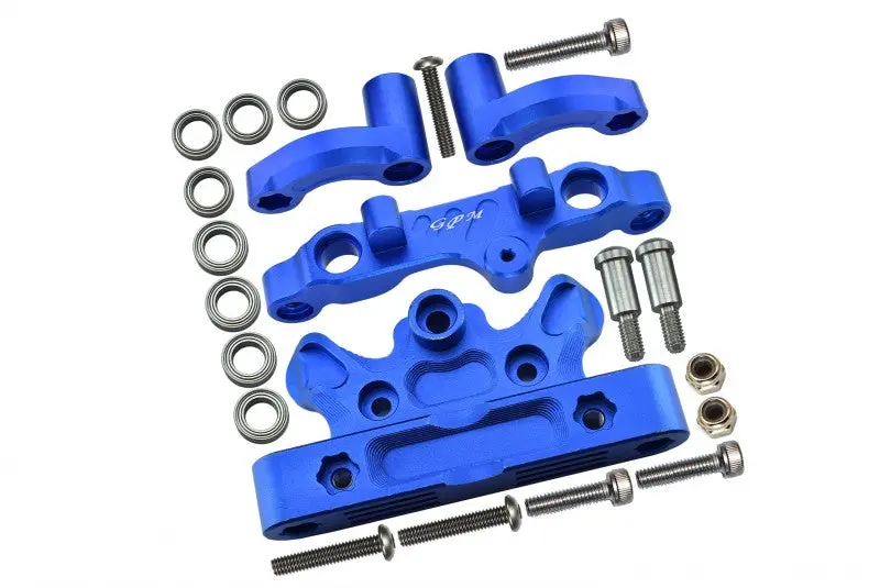 Aluminum Steering Assembly For Arrma 1:5 Kraton 8S Blx / Outcast 8S Blx / Kraton Exb Roller - 22Pc Set Blue 1