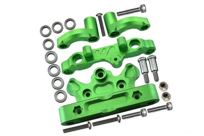 Aluminum Steering Assembly For Arrma 1:5 Kraton 8S Blx / Outcast 8S Blx / Kraton Exb Roller - 22Pc Set Green 1