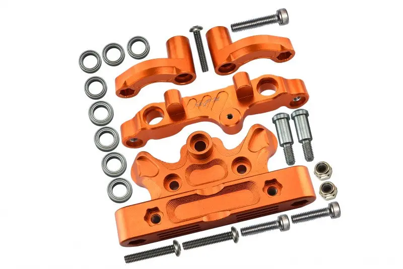 Aluminum Steering Assembly For Arrma 1:5 Kraton 8S Blx / Outcast 8S Blx / Kraton Exb Roller - 22Pc Set Orange 1