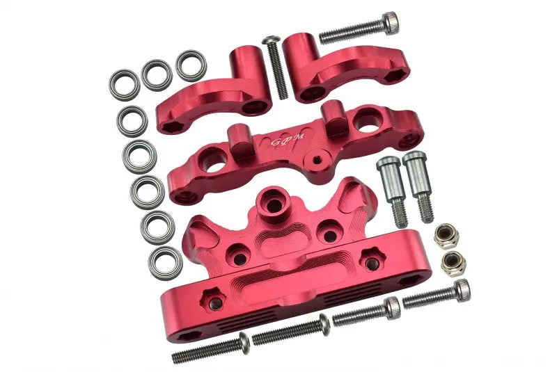 Aluminum Steering Assembly For Arrma 1:5 Kraton 8S Blx / Outcast 8S Blx / Kraton Exb Roller - 22Pc Set Red 1