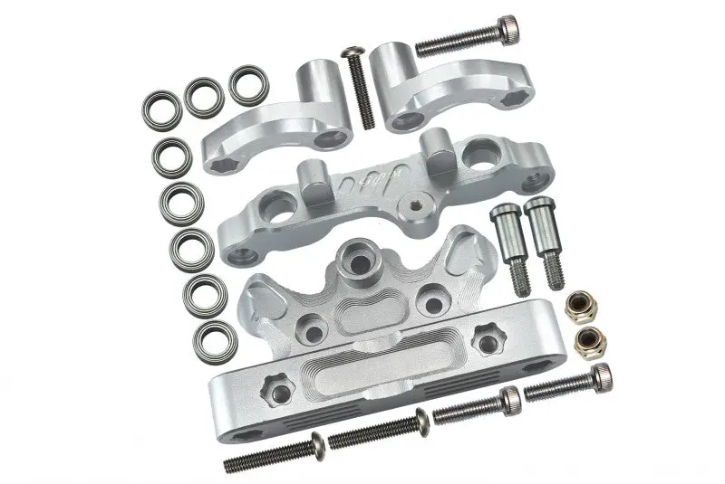 Aluminum Steering Assembly For Arrma 1:5 Kraton 8S Blx / Outcast 8S Blx / Kraton Exb Roller - 22Pc Set Silver 1