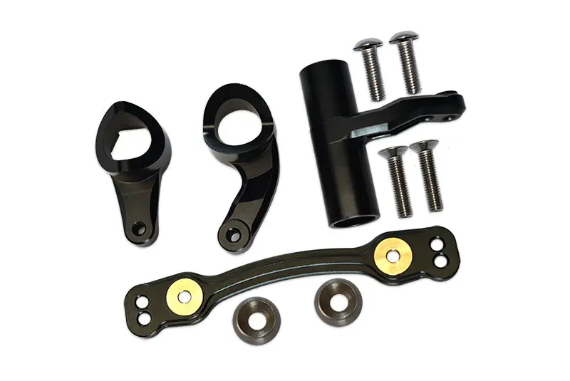 Aluminum Steering Assembly For Arrma 1:8 Kraton / Outcast / Typhon / Talion / Kraton V5 / Notorious V5 / 1:7  Fireteam / 1:10 Senton - 1 Set Black 1