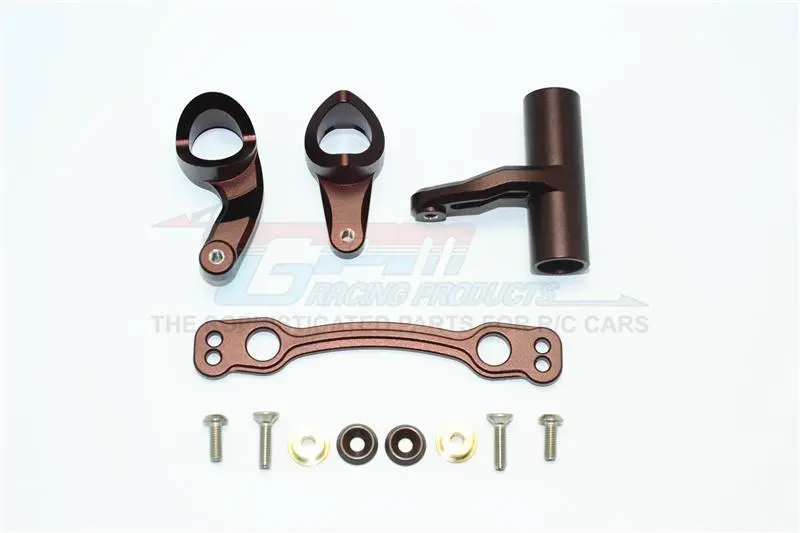 Aluminum Steering Assembly For Arrma 1:8 Kraton / Outcast / Typhon / Talion / Kraton V5 / Notorious V5 / 1:7  Fireteam / 1:10 Senton - 1 Set Brown 1