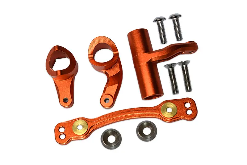 Aluminum Steering Assembly For Arrma 1:8 Kraton / Outcast / Typhon / Talion / Kraton V5 / Notorious V5 / 1:7  Fireteam / 1:10 Senton - 1 Set Orange 1