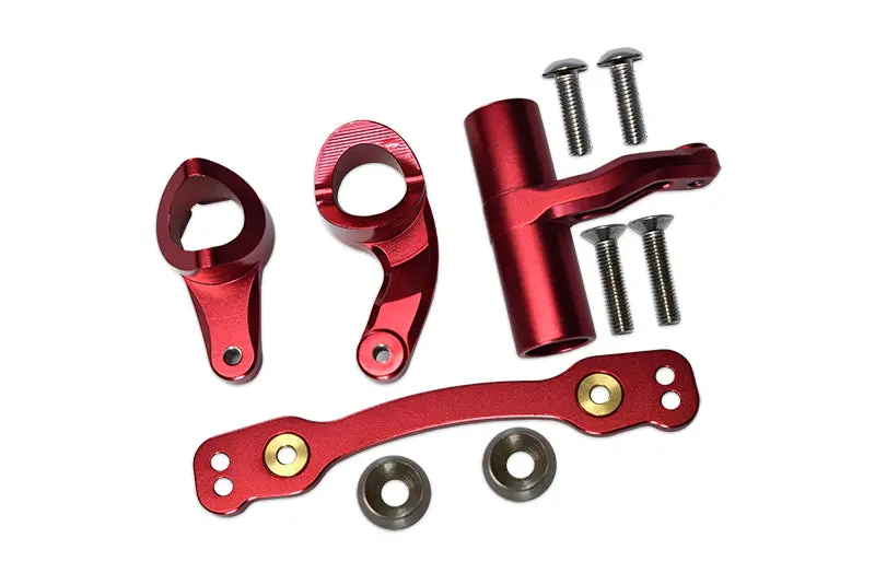 Aluminum Steering Assembly For Arrma 1:8 Kraton / Outcast / Typhon / Talion / Kraton V5 / Notorious V5 / 1:7  Fireteam / 1:10 Senton - 1 Set Red 1