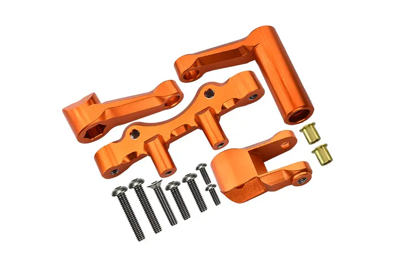 Aluminum Steering Assembly For Losi 1:6 4Wd Super Baja Rey Los05013 / Super Baja Rey 2.0 Los05021 Upgrades - Orange 1