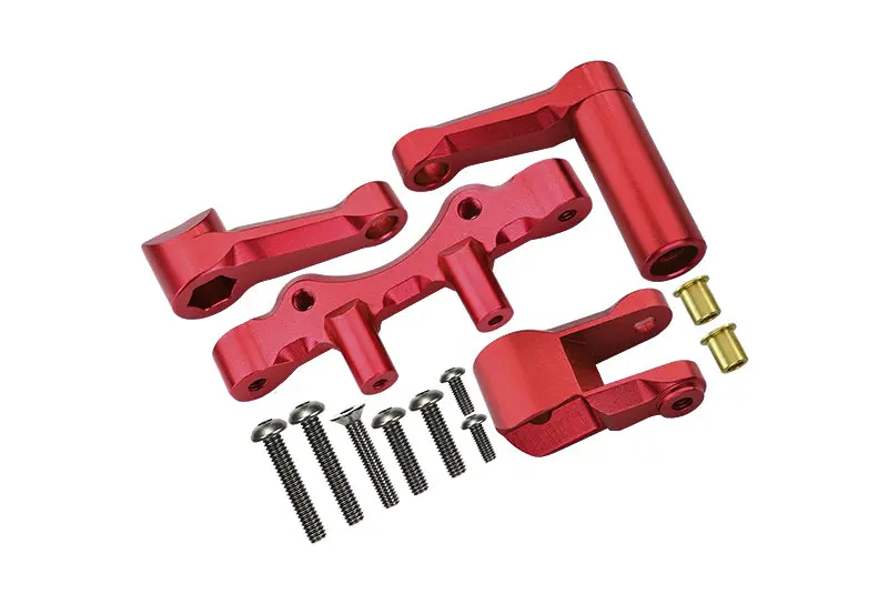 Aluminum Steering Assembly For Losi 1:6 4Wd Super Baja Rey Los05013 / Super Baja Rey 2.0 Los05021 Upgrades - Red 1