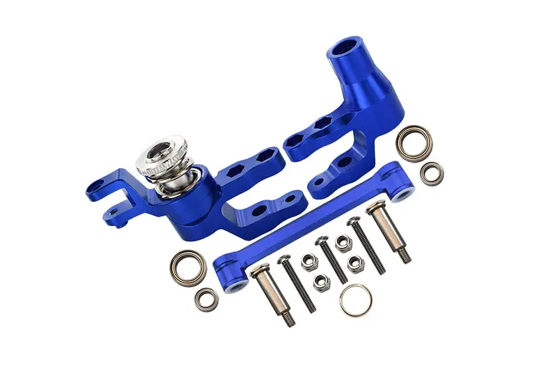 Aluminum Steering Assembly For Traxxas 1:10 4Wd Maxx 89076-4 / 4Wd Maxx With Widemaxx 89086-4 / 1:8 4Wd Maxx Slash 6S 102076-4 Upgrades - Blue 1