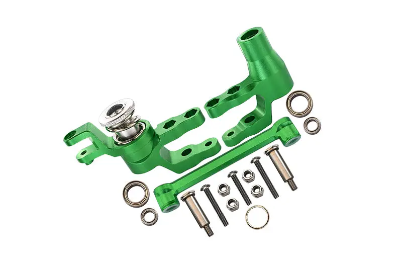 Aluminum Steering Assembly For Traxxas 1:10 4Wd Maxx 89076-4 / 4Wd Maxx With Widemaxx 89086-4 / 1:8 4Wd Maxx Slash 6S 102076-4 Upgrades - Green 1