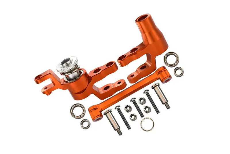 Aluminum Steering Assembly For Traxxas 1:10 4Wd Maxx 89076-4 / 4Wd Maxx With Widemaxx 89086-4 / 1:8 4Wd Maxx Slash 6S 102076-4 Upgrades - Orange 1