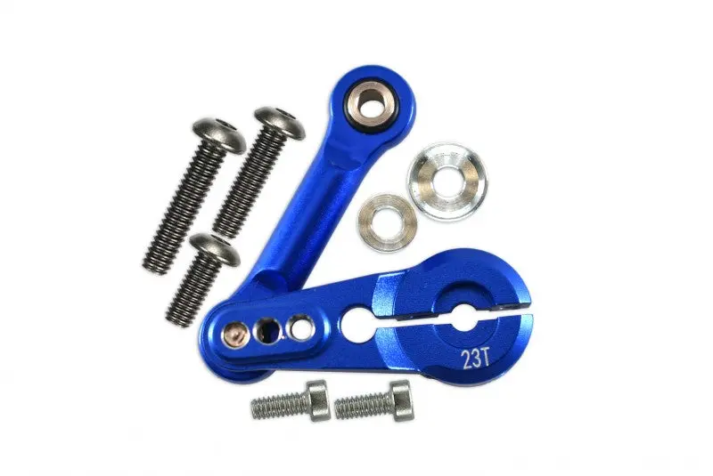 Aluminum Tie Rod + 23T Servo Horn For Arrma 1:8 Kraton / Talion / Typhon / Outcast / Notorious / Kraton V5 / Notorious V5 / 1:7 Infraction / Limitless / Mojave - 9Pc Set Blue 1