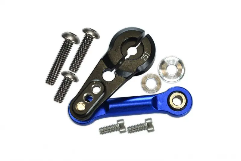 Aluminum Tie Rod + 25T Servo Horn For Arrma 1:8 Kraton / Talion / Typhon / Outcast / Notorious / Kraton V5 / Notorious V5 / 1:7 Infraction / Limitless / Mojave - 9Pc Set Black 1