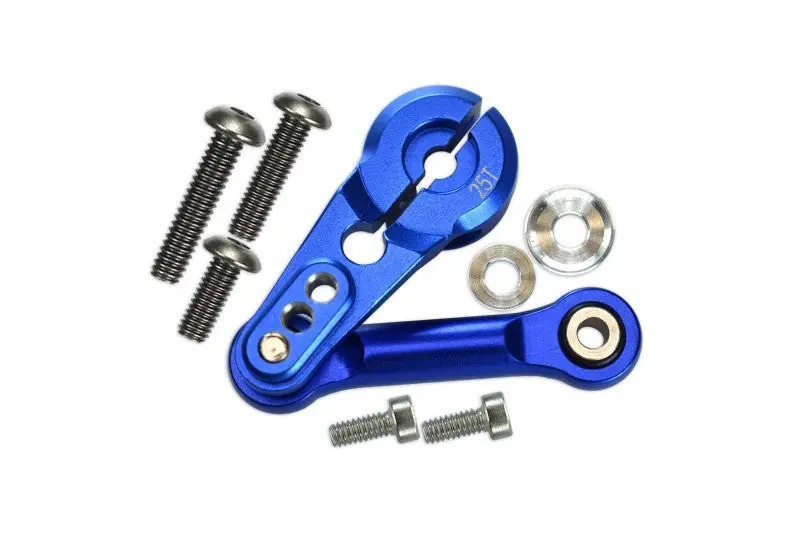 Aluminum Tie Rod + 25T Servo Horn For Arrma 1:8 Kraton / Talion / Typhon / Outcast / Notorious / Kraton V5 / Notorious V5 / 1:7 Infraction / Limitless / Mojave - 9Pc Set Blue 1
