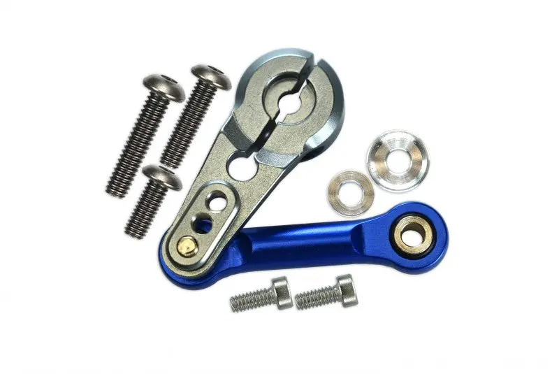 Aluminum Tie Rod + 25T Servo Horn For Arrma 1:8 Kraton / Talion / Typhon / Outcast / Notorious / Kraton V5 / Notorious V5 / 1:7 Infraction / Limitless / Mojave - 9Pc Set Gray Silver 1
