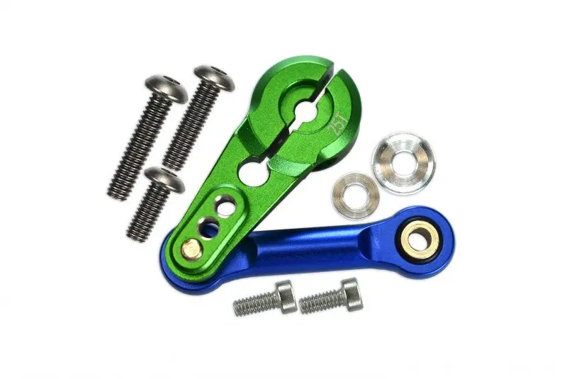 Aluminum Tie Rod + 25T Servo Horn For Arrma 1:8 Kraton / Talion / Typhon / Outcast / Notorious / Kraton V5 / Notorious V5 / 1:7 Infraction / Limitless / Mojave - 9Pc Set Green 1