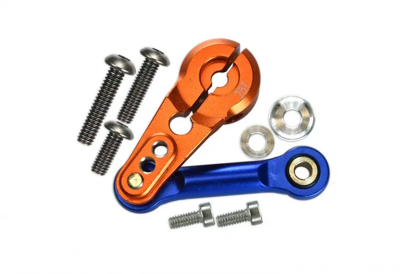 Aluminum Tie Rod + 25T Servo Horn For Arrma 1:8 Kraton / Talion / Typhon / Outcast / Notorious / Kraton V5 / Notorious V5 / 1:7 Infraction / Limitless / Mojave - 9Pc Set Orange 1