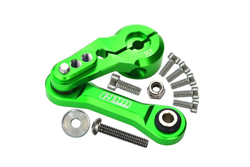 Aluminum Tie Rod + 25T Servo Horn For Arrma 1:8 Kraton / Typhon / Talion / Outcast / Notorious / Kraton V5 / Notorious V5 / 1:7 Limitless / Infraction / Mojave / Fireteam - 11Pc Set Green 1