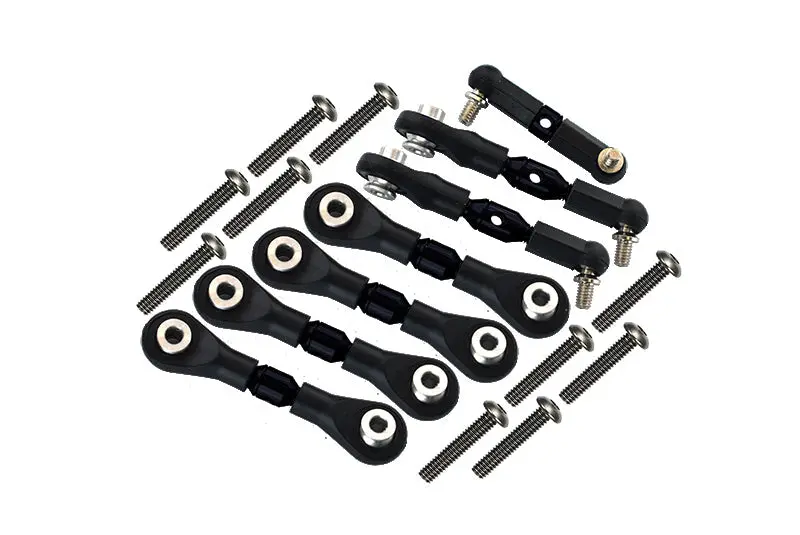 Aluminum Tie Rod Complete Set For Traxxas 1:18  Latrax Sst / Latrax Teton Upgrades - Black 1