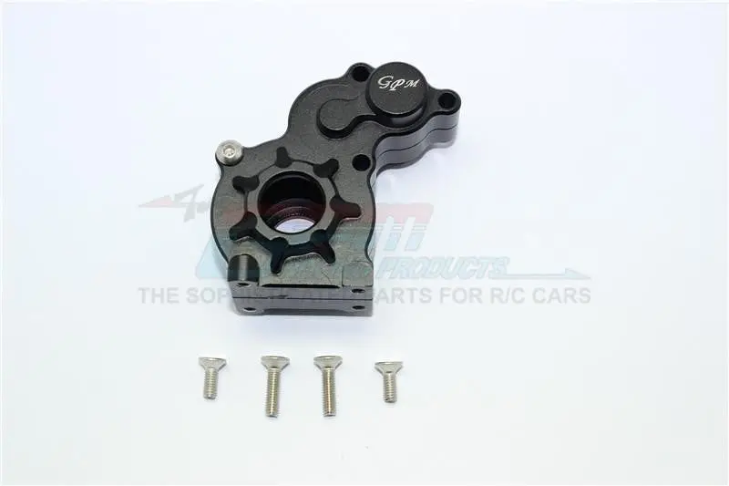 Aluminum Transmission Spur Gear Case For Axial Scx10 (Ax90022) / Scx10 Ii (Ax90047) / Smt10 (Ax90055/Ax90057) - 1 Set Black 1