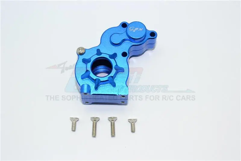 Aluminum Transmission Spur Gear Case For Axial Scx10 (Ax90022) / Scx10 Ii (Ax90047) / Smt10 (Ax90055/Ax90057) - 1 Set Blue 1