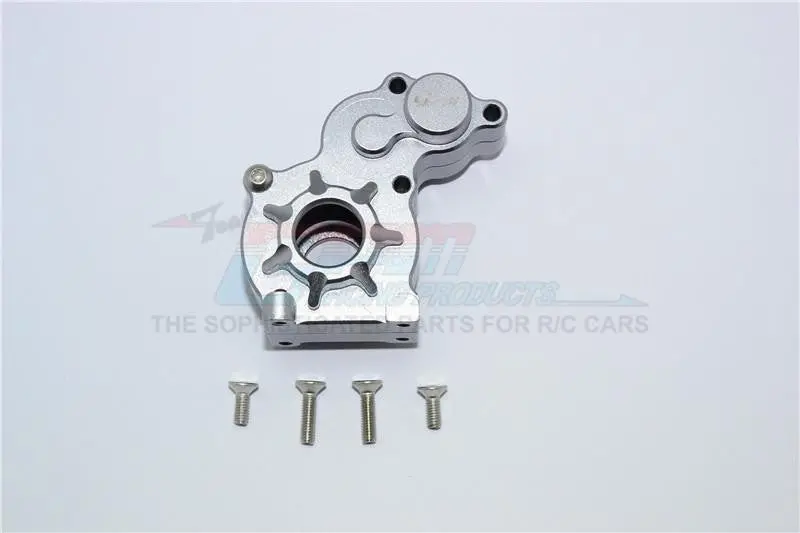 Aluminum Transmission Spur Gear Case For Axial Scx10 (Ax90022) / Scx10 Ii (Ax90047) / Smt10 (Ax90055/Ax90057) - 1 Set Gray Silver 1