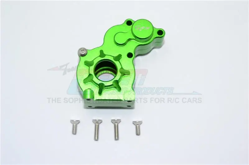Aluminum Transmission Spur Gear Case For Axial Scx10 (Ax90022) / Scx10 Ii (Ax90047) / Smt10 (Ax90055/Ax90057) - 1 Set Green 1