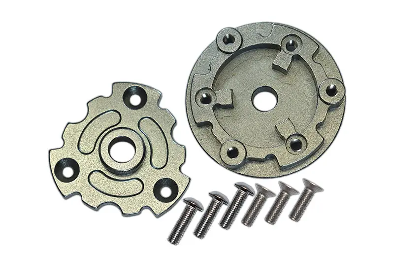 Aluminum Trasmission Cush Drive Housing For Traxxas 1:10 E-Revo 2.0 Vxl Brushless 86086-4 / 1:5 X Maxx 8S Monster Truck 77086-4 - 1 Set Gray Silver 1