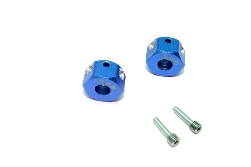 Aluminum Universal Hex Adapter 12Mmx8mm - 2Pcs Set Blue 1