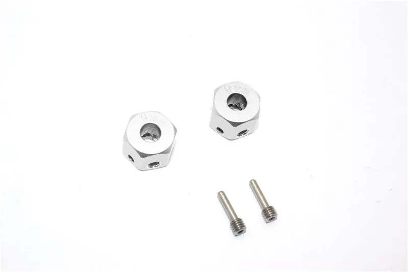 Aluminum Universal Hex Adapter 12Mmx9mm - 2Pcs Set Silver 1